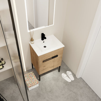 24 Inch Bathroom Vanity With Sink, Freestanding Bathroom Vanity or Floating is Optional Conversion24*18 - 00324IMO - 1(KD - Packing) - 1st Choice Furniture Direct