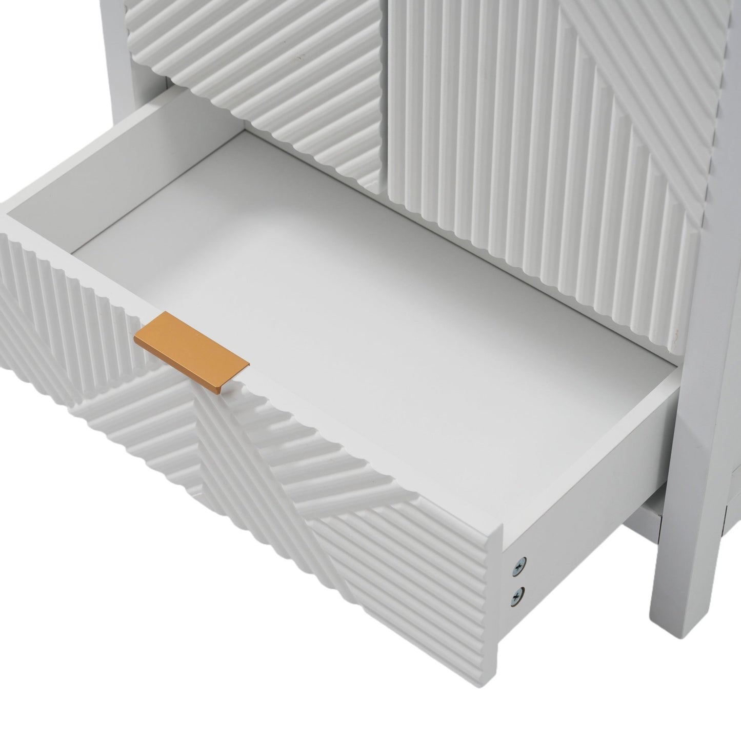 24-Inch Modern White Bathroom Vanity with Ceramic Sink - 1st Choice Furniture Direct