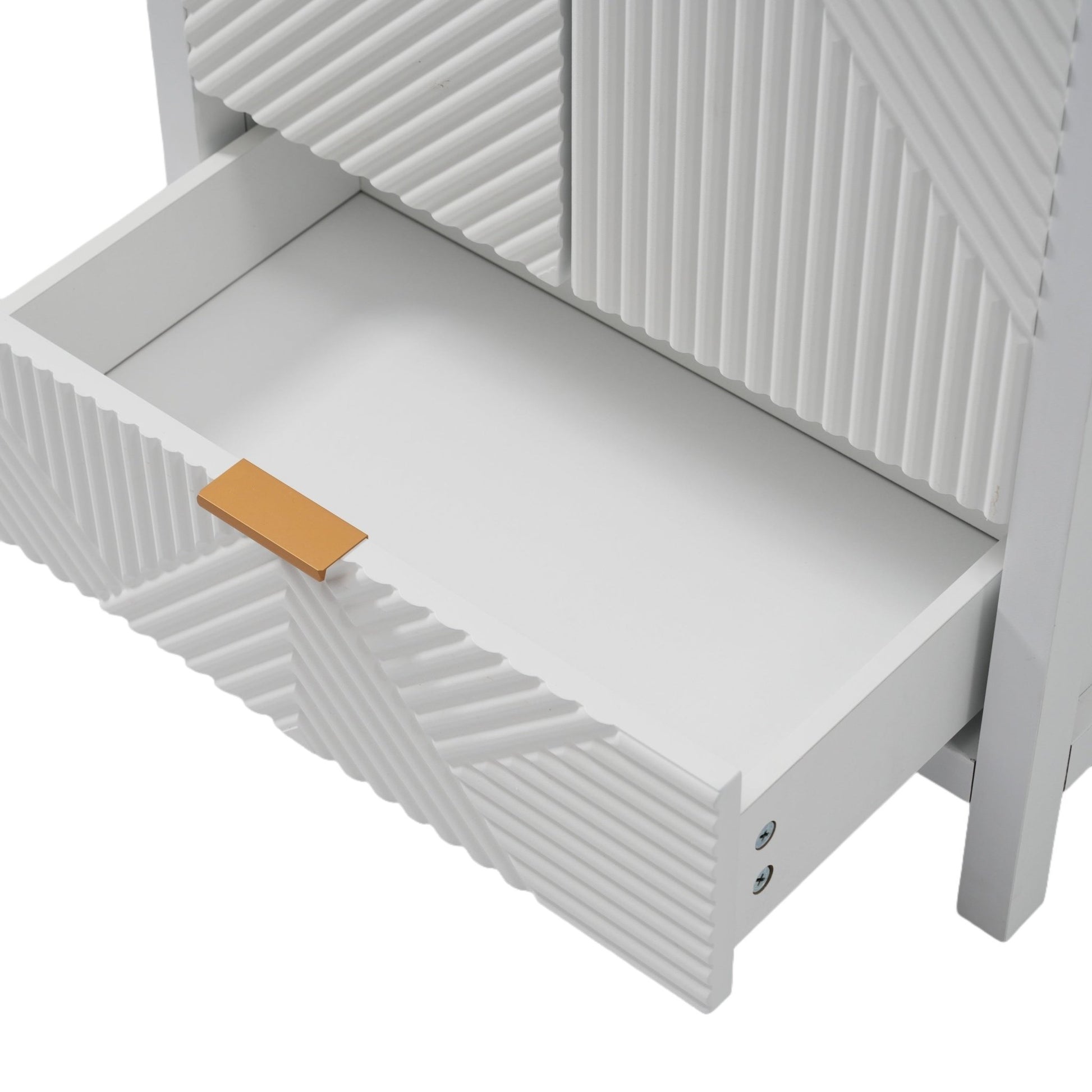 24-Inch Modern White Bathroom Vanity with Ceramic Sink - 1st Choice Furniture Direct