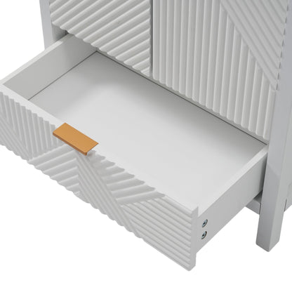 24-Inch Modern White Bathroom Vanity with Ceramic Sink - 1st Choice Furniture Direct