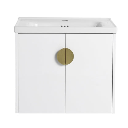 24 Inch Soft Close Doors Bathroom Vanity With Sink, For Small Bathroom (KD - Packing) - 1st Choice Furniture Direct