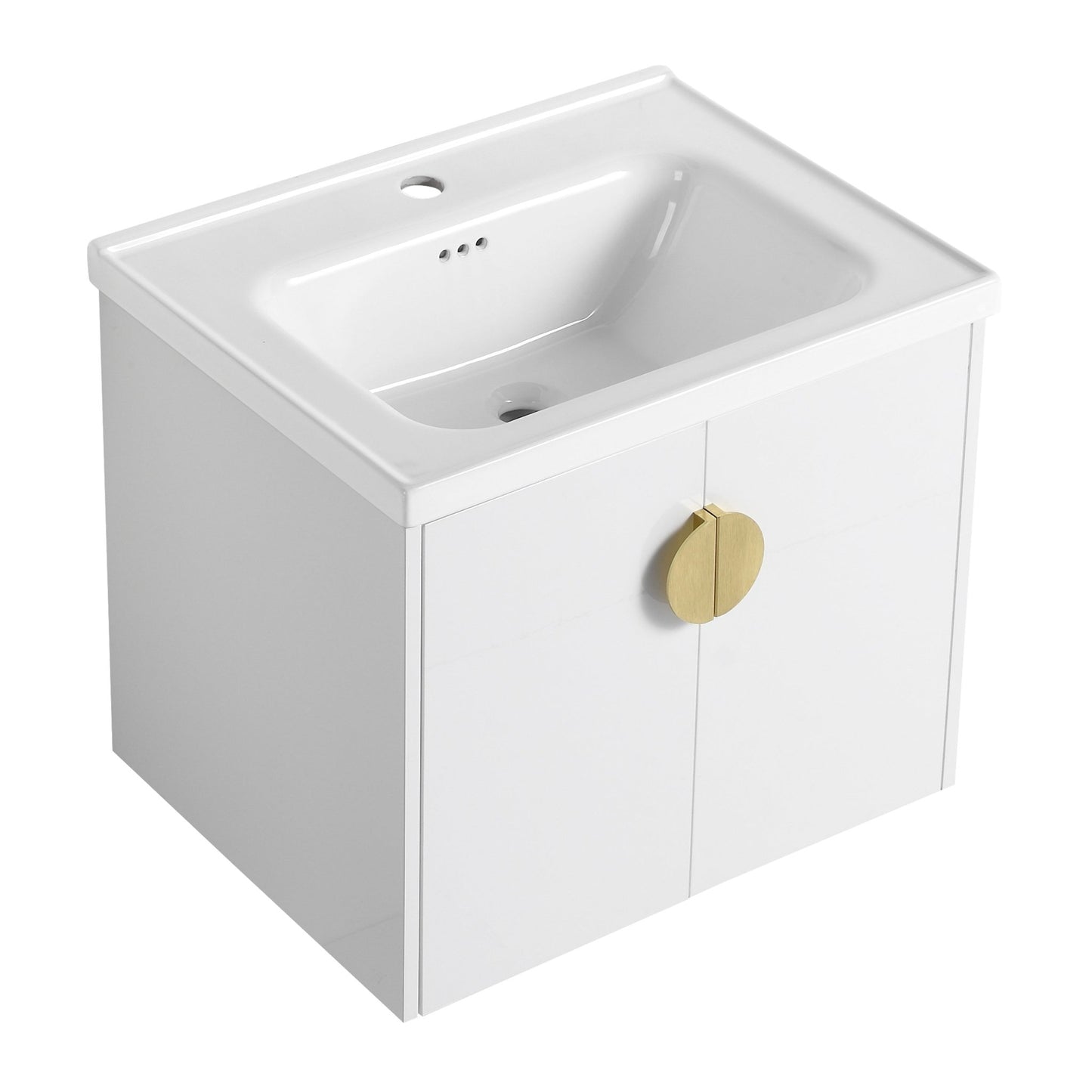 24 Inch Soft Close Doors Bathroom Vanity With Sink, For Small Bathroom (KD - Packing) - 1st Choice Furniture Direct