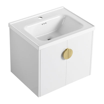 24 Inch Soft Close Doors Bathroom Vanity With Sink, For Small Bathroom (KD - Packing) - 1st Choice Furniture Direct