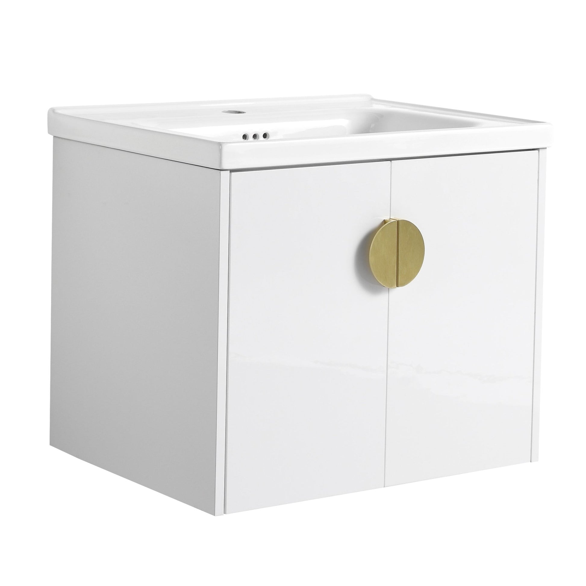 24 Inch Soft Close Doors Bathroom Vanity With Sink, For Small Bathroom (KD - Packing) - 1st Choice Furniture Direct