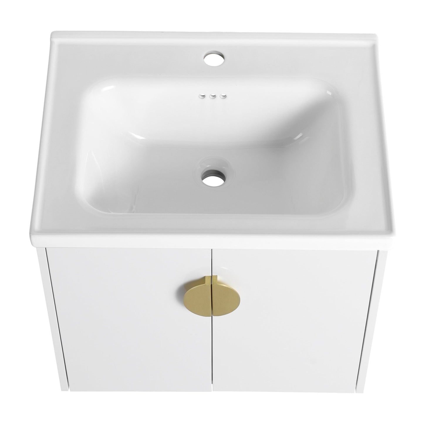 24 Inch Soft Close Doors Bathroom Vanity With Sink, For Small Bathroom (KD - Packing) - 1st Choice Furniture Direct
