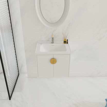 24 Inch Soft Close Doors Bathroom Vanity With Sink, For Small Bathroom (KD - Packing) - 1st Choice Furniture Direct