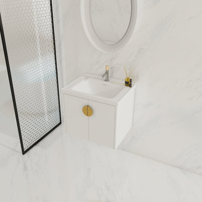 24 Inch Soft Close Doors Bathroom Vanity With Sink, For Small Bathroom (KD - Packing) - 1st Choice Furniture Direct
