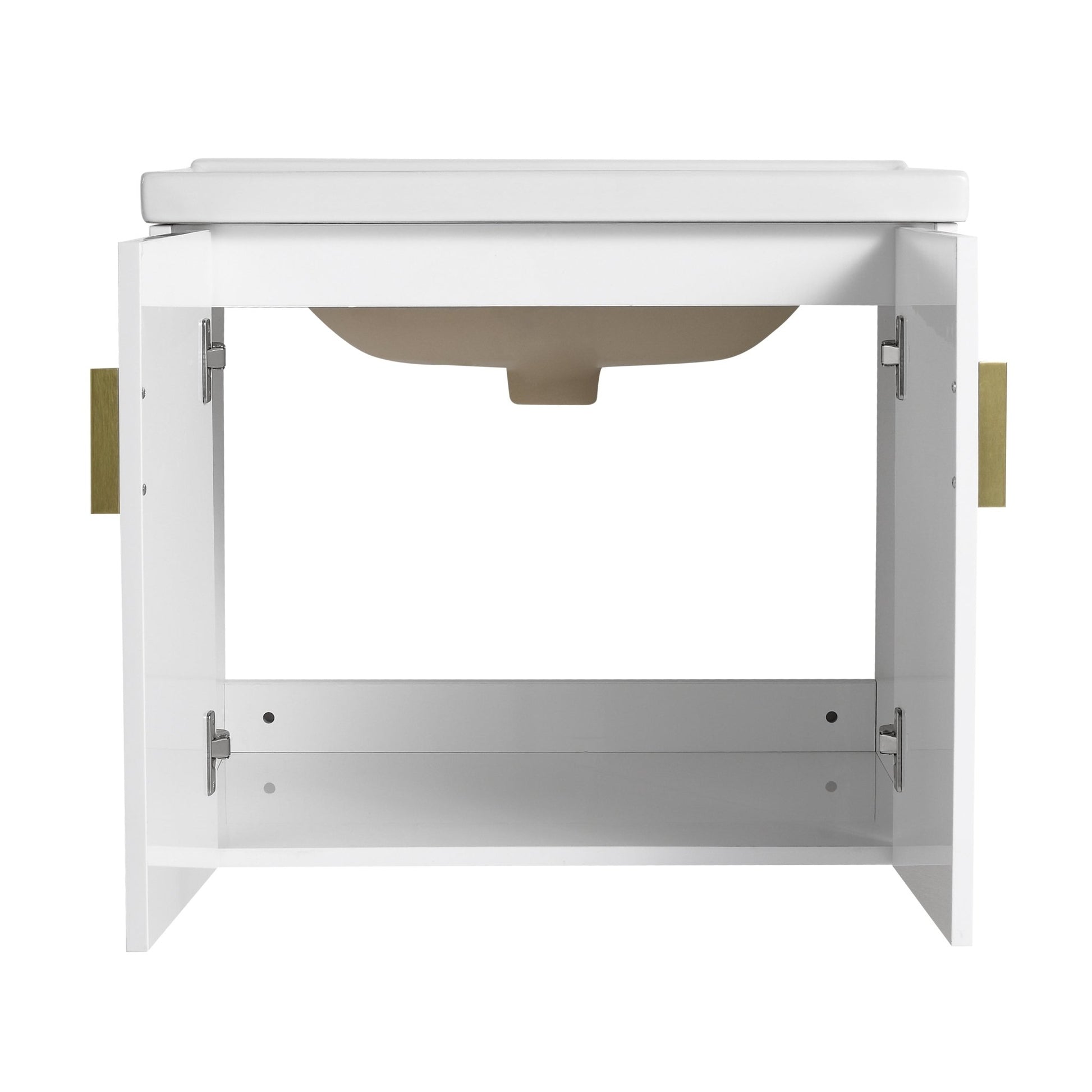 24 Inch Soft Close Doors Bathroom Vanity With Sink, For Small Bathroom (KD - Packing) - 1st Choice Furniture Direct
