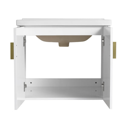 24 Inch Soft Close Doors Bathroom Vanity With Sink, For Small Bathroom (KD - Packing) - 1st Choice Furniture Direct