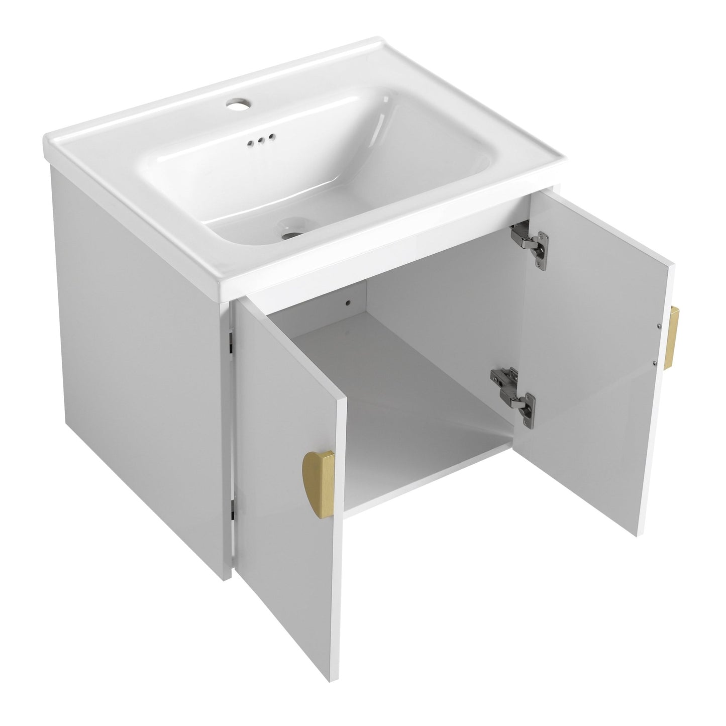 24 Inch Soft Close Doors Bathroom Vanity With Sink, For Small Bathroom (KD - Packing) - 1st Choice Furniture Direct