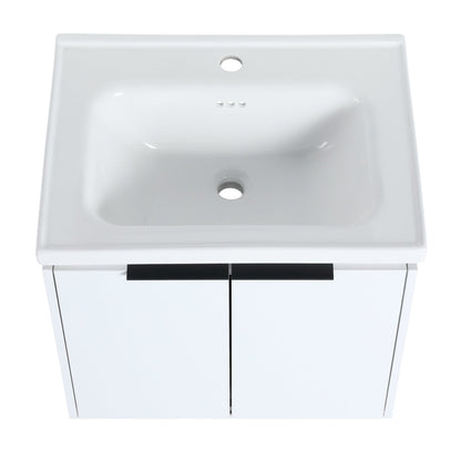 24 Inch Soft Close Doors Bathroom Vanity With Sink, Suitable For Small Bathroom - 1st Choice Furniture Direct