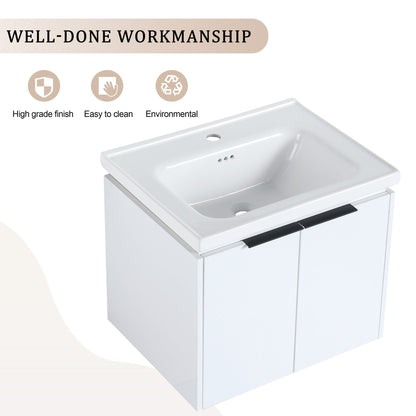 24 Inch Soft Close Doors Bathroom Vanity With Sink, Suitable For Small Bathroom - 1st Choice Furniture Direct