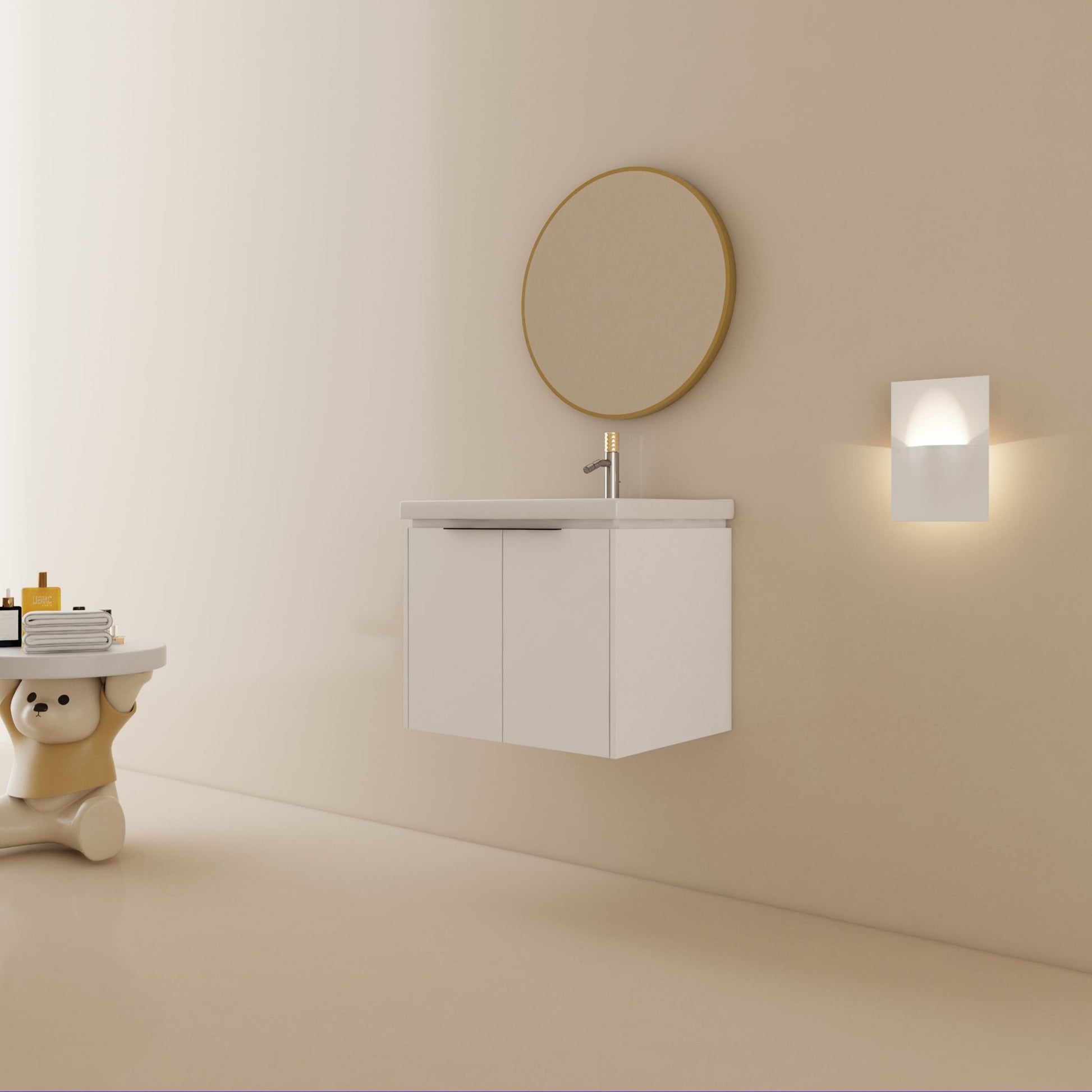 24 Inch Soft Close Doors Bathroom Vanity With Sink, Suitable For Small Bathroom - 1st Choice Furniture Direct