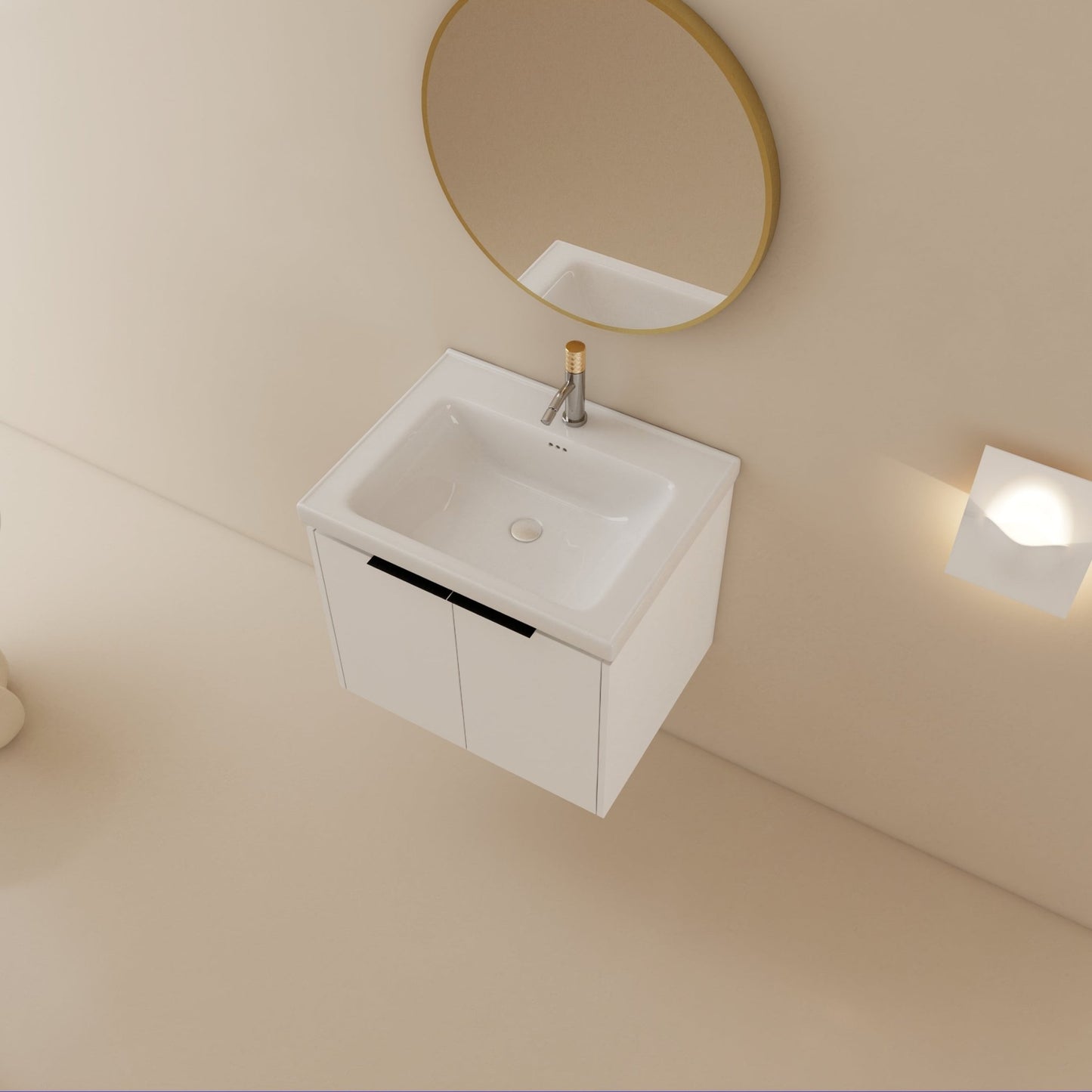 24 Inch Soft Close Doors Bathroom Vanity With Sink, Suitable For Small Bathroom - 1st Choice Furniture Direct