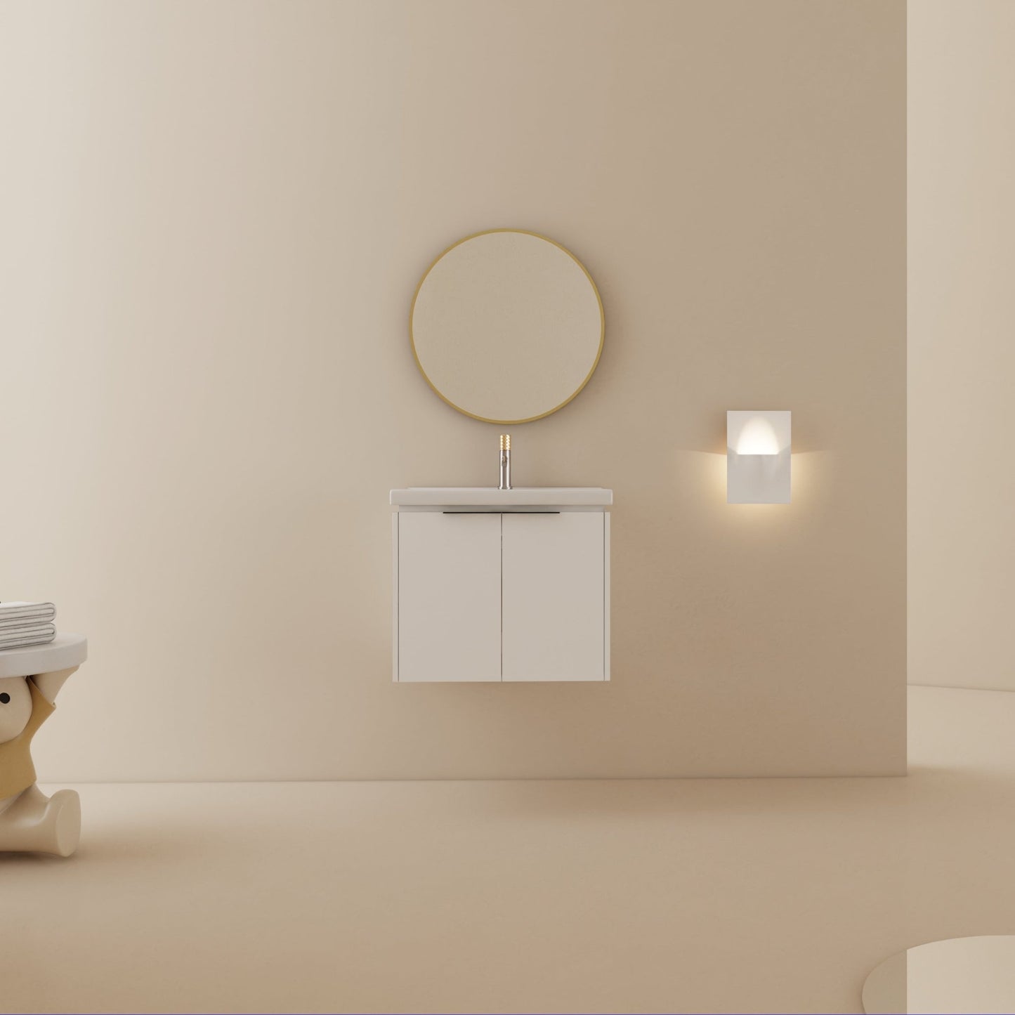 24 Inch Soft Close Doors Bathroom Vanity With Sink, Suitable For Small Bathroom - 1st Choice Furniture Direct