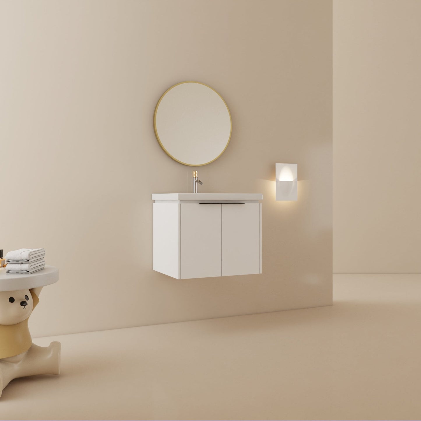 24 Inch Soft Close Doors Bathroom Vanity With Sink, Suitable For Small Bathroom - 1st Choice Furniture Direct
