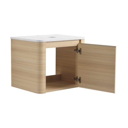 24'' Wall - Mounted Bathroom Vanity & 1 - Soft - Close Door, KD - Packing, Plywood (Vanity Only, Excluding Sink) - 1st Choice Furniture Direct