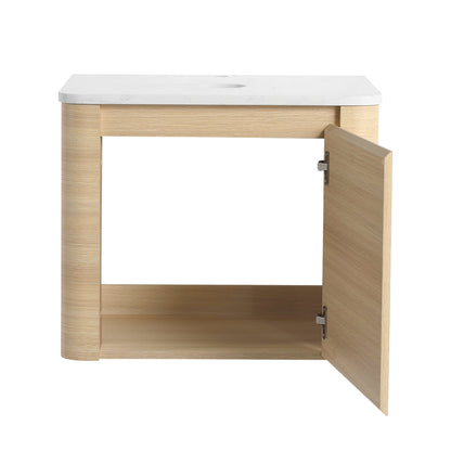 24'' Wall - Mounted Bathroom Vanity & 1 - Soft - Close Door, KD - Packing, Plywood (Vanity Only, Excluding Sink) - 1st Choice Furniture Direct
