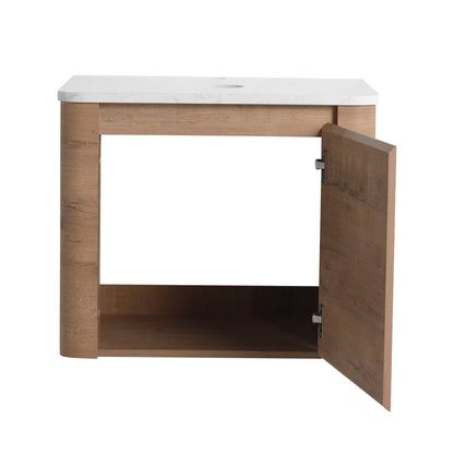 24'' Wall - Mounted Bathroom Vanity & 1 - Soft - Close Door, KD - Packing, Plywood (Vanity Only, Excluding Sink) - 1st Choice Furniture Direct