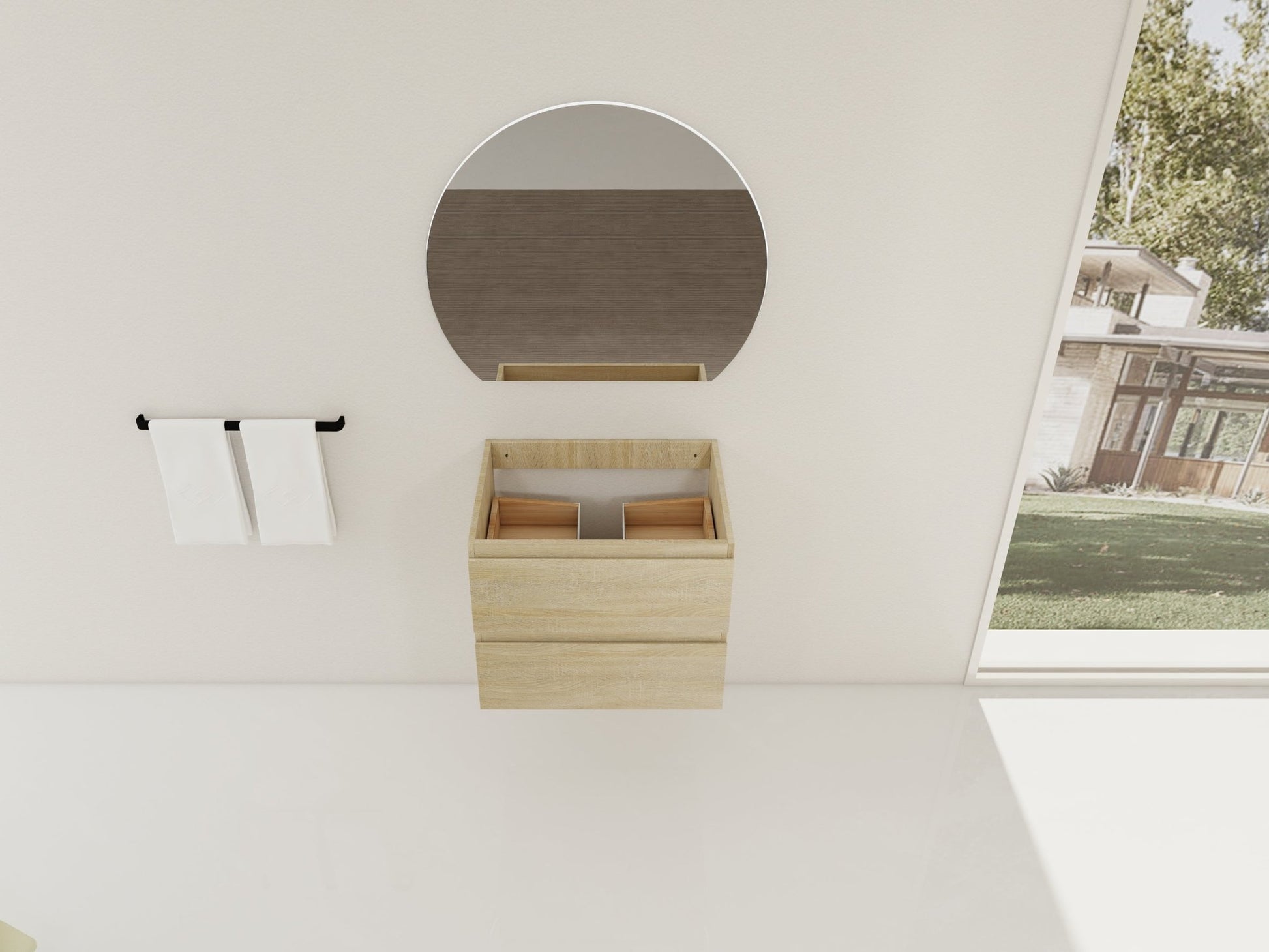 24' Wall - Mounted Bathroom Vanity (Only the Cabinet Body) - BVB01924LTO - 2 - 1st Choice Furniture Direct