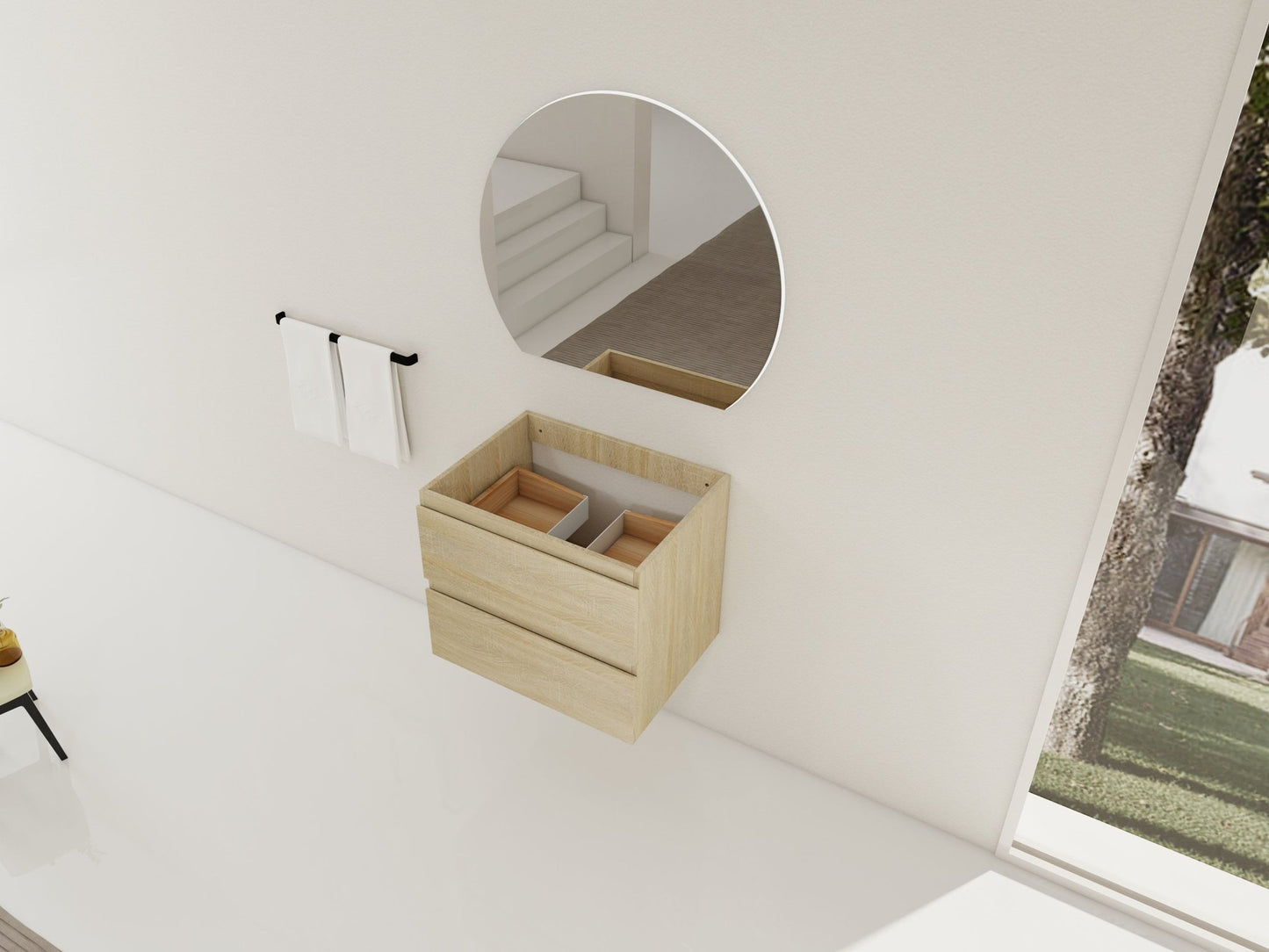 24' Wall - Mounted Bathroom Vanity (Only the Cabinet Body) - BVB01924LTO - 2 - 1st Choice Furniture Direct
