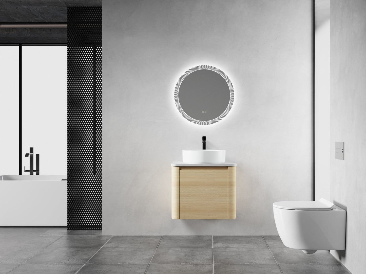 24'' Wall - Mounted Bathroom Vanity With Ceramic Art Sink & 1 - Soft - Close Door, KD - Packing, Plywood - 1st Choice Furniture Direct