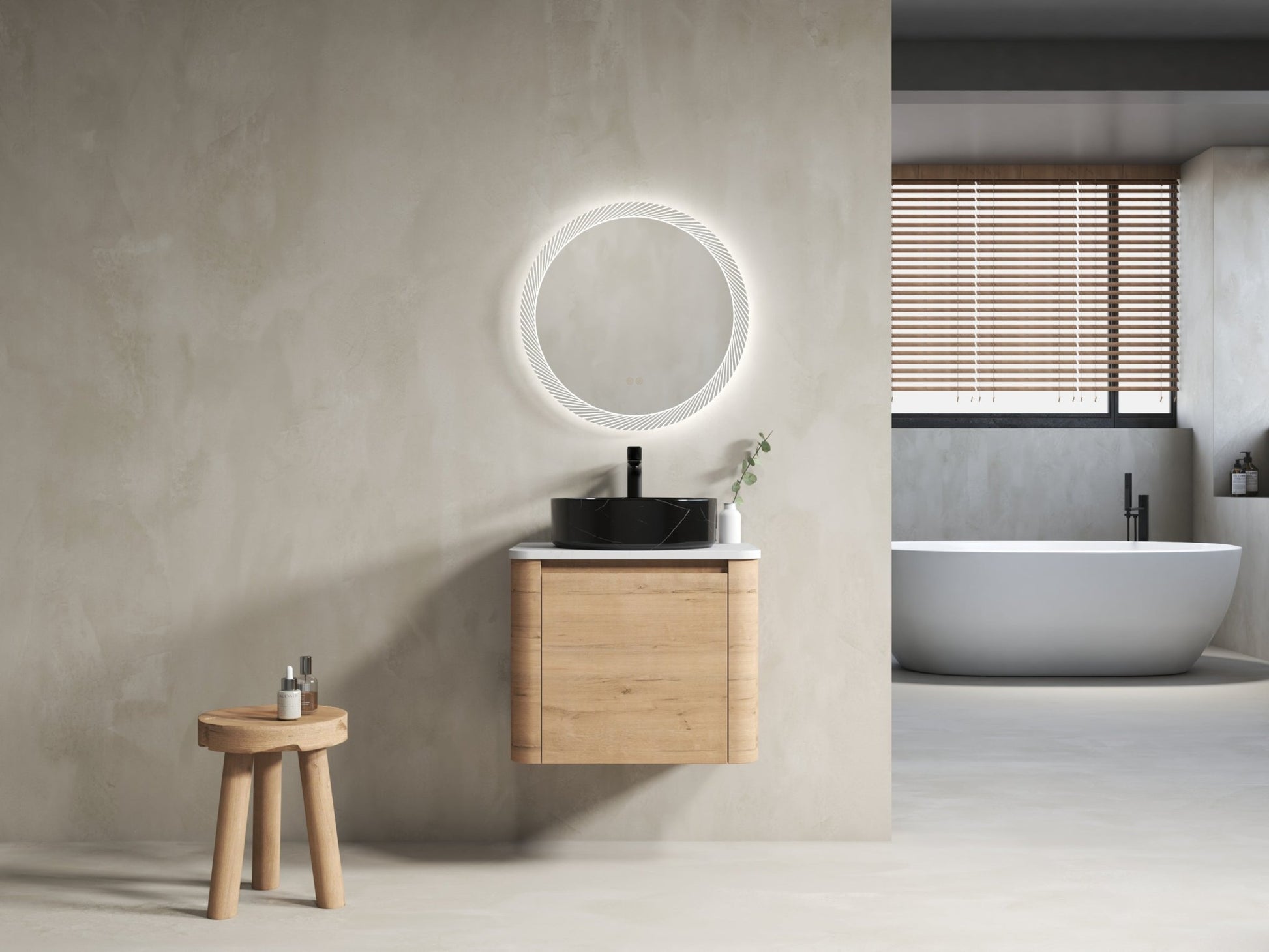 24'' Wall - Mounted Bathroom Vanity With Ceramic Art Sink & 1 - Soft - Close Door, KD - Packing, Plywood - 1st Choice Furniture Direct