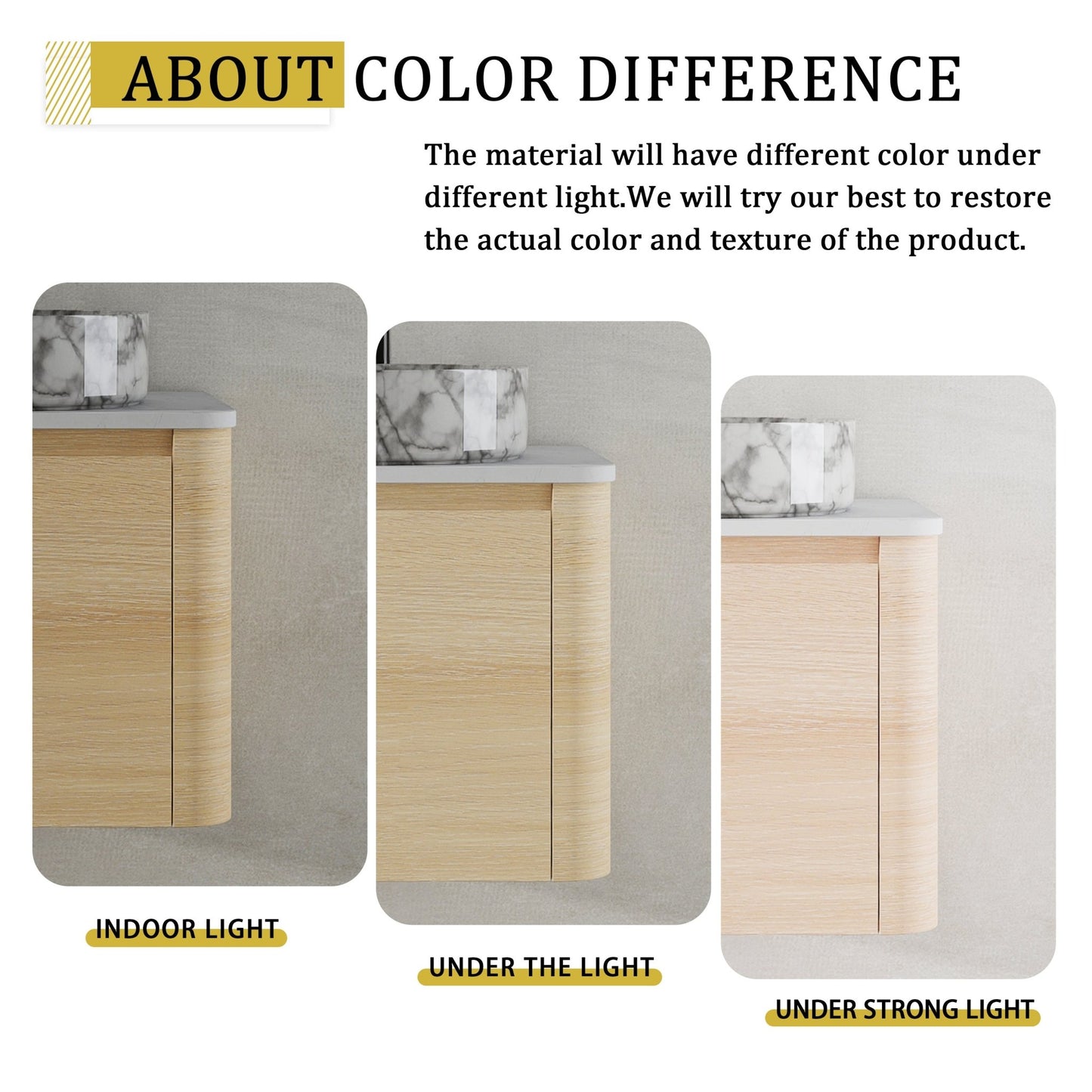 24'' Wall - Mounted Bathroom Vanity With Ceramic Art Sink & 1 - Soft - Close Door, KD - Packing, Plywood - 1st Choice Furniture Direct