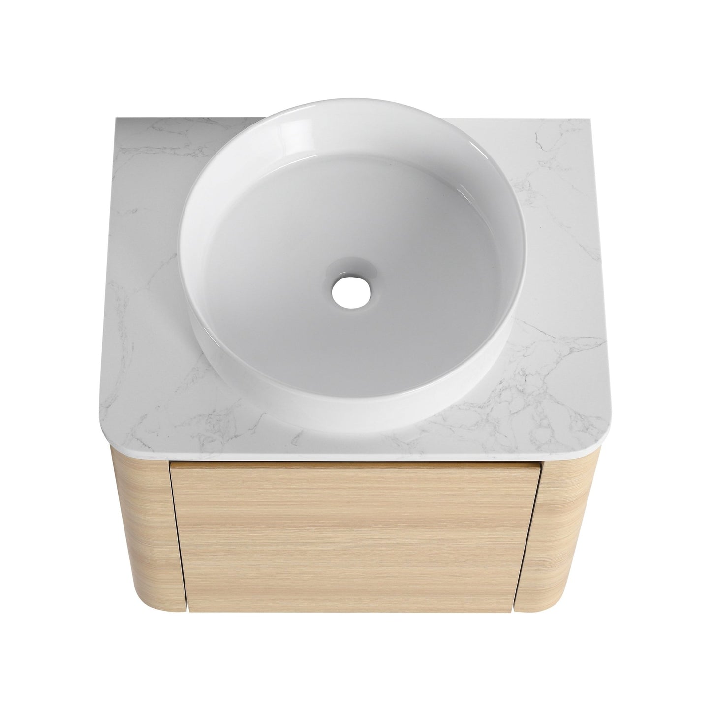 24'' Wall - Mounted Bathroom Vanity With Ceramic Art Sink & 1 - Soft - Close Door, KD - Packing, Plywood - 1st Choice Furniture Direct