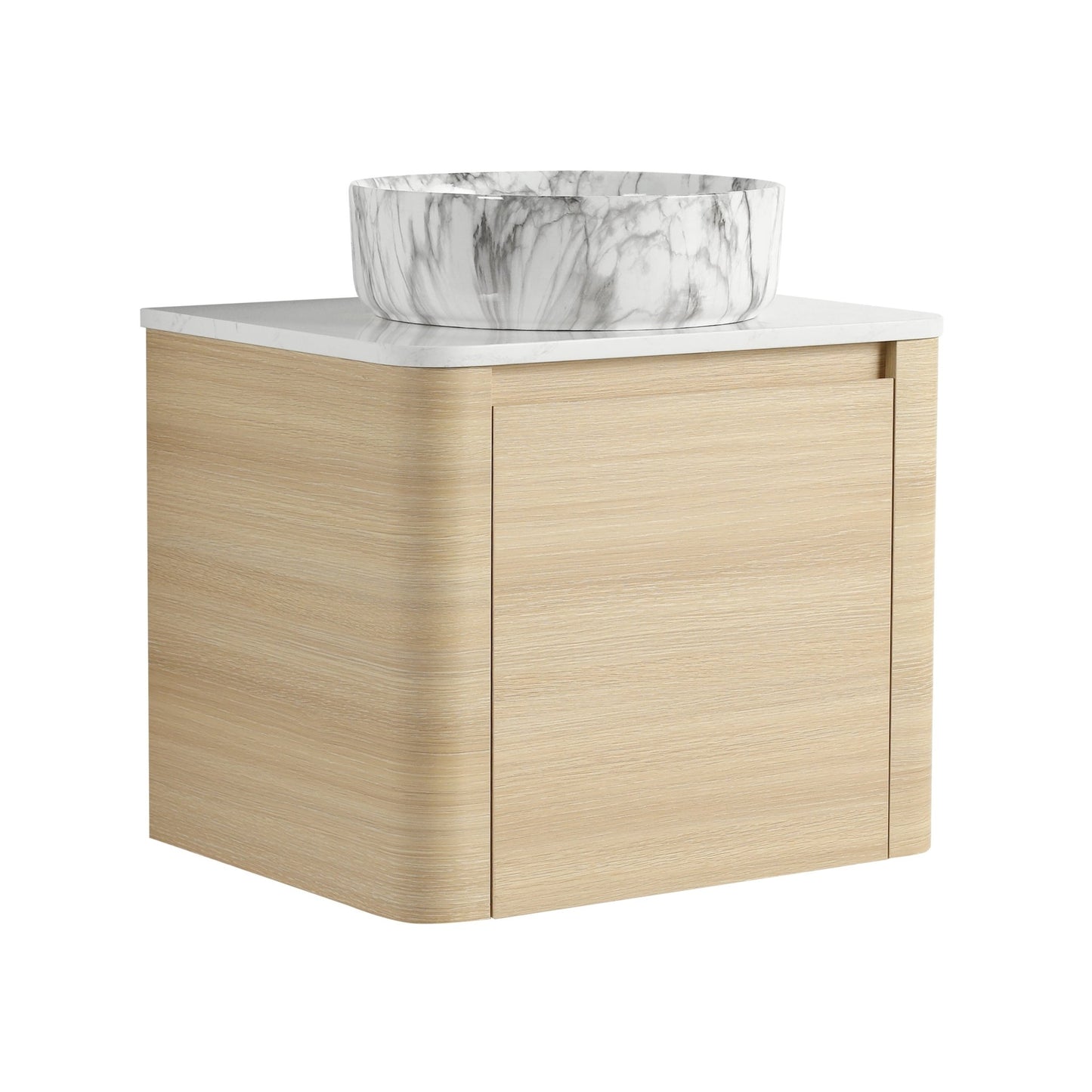 24'' Wall - Mounted Bathroom Vanity With Ceramic Art Sink & 1 - Soft - Close Door, KD - Packing, Plywood - 1st Choice Furniture Direct