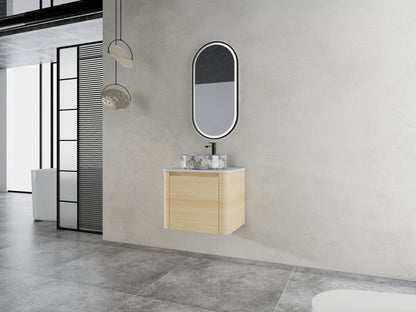 24'' Wall - Mounted Bathroom Vanity With Ceramic Art Sink & 1 - Soft - Close Door, KD - Packing, Plywood - 1st Choice Furniture Direct