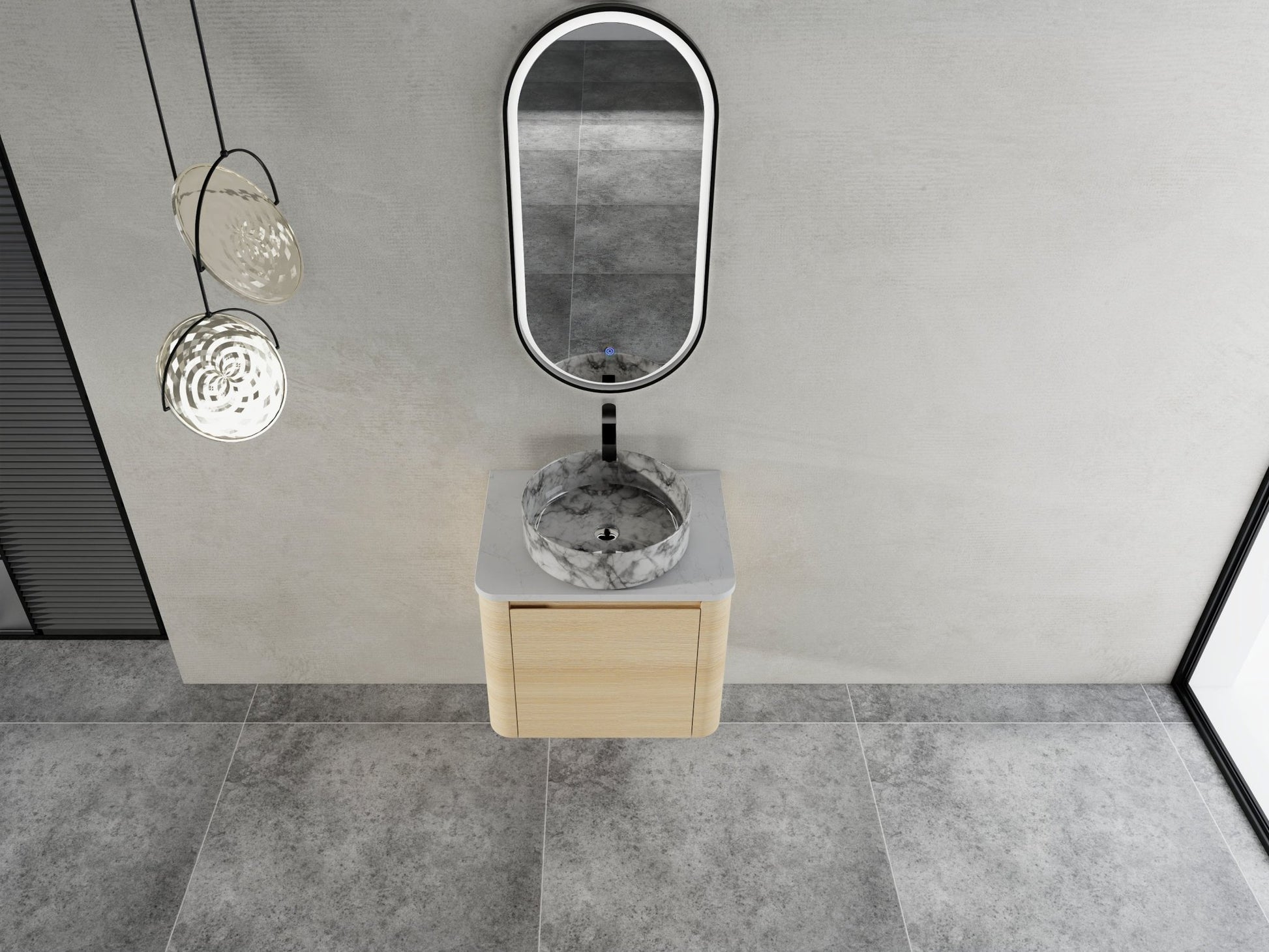 24'' Wall - Mounted Bathroom Vanity With Ceramic Art Sink & 1 - Soft - Close Door, KD - Packing, Plywood - 1st Choice Furniture Direct