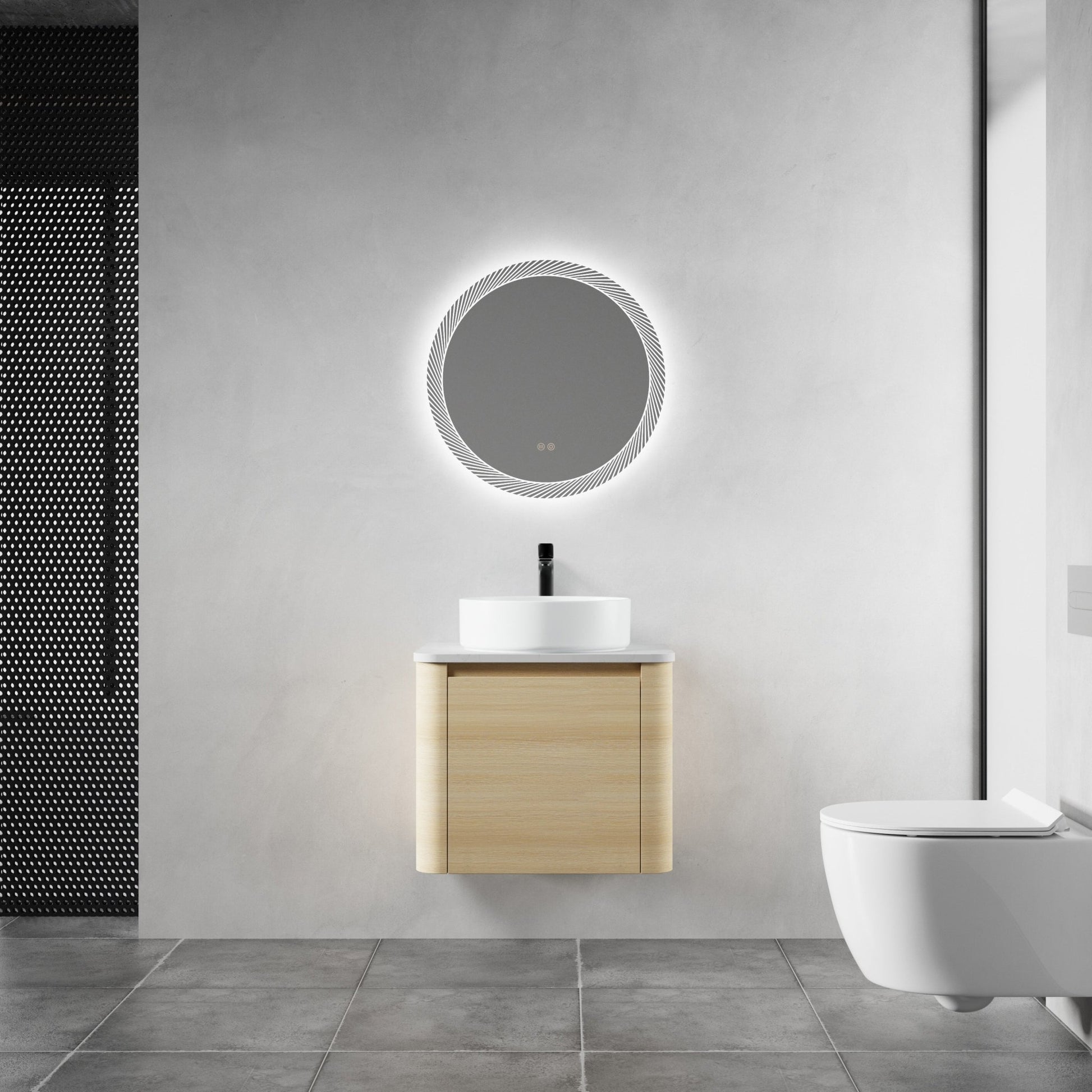 24'' Wall - Mounted Bathroom Vanity With Ceramic Art Sink & 1 - Soft - Close Door, KD - Packing, Plywood - 1st Choice Furniture Direct