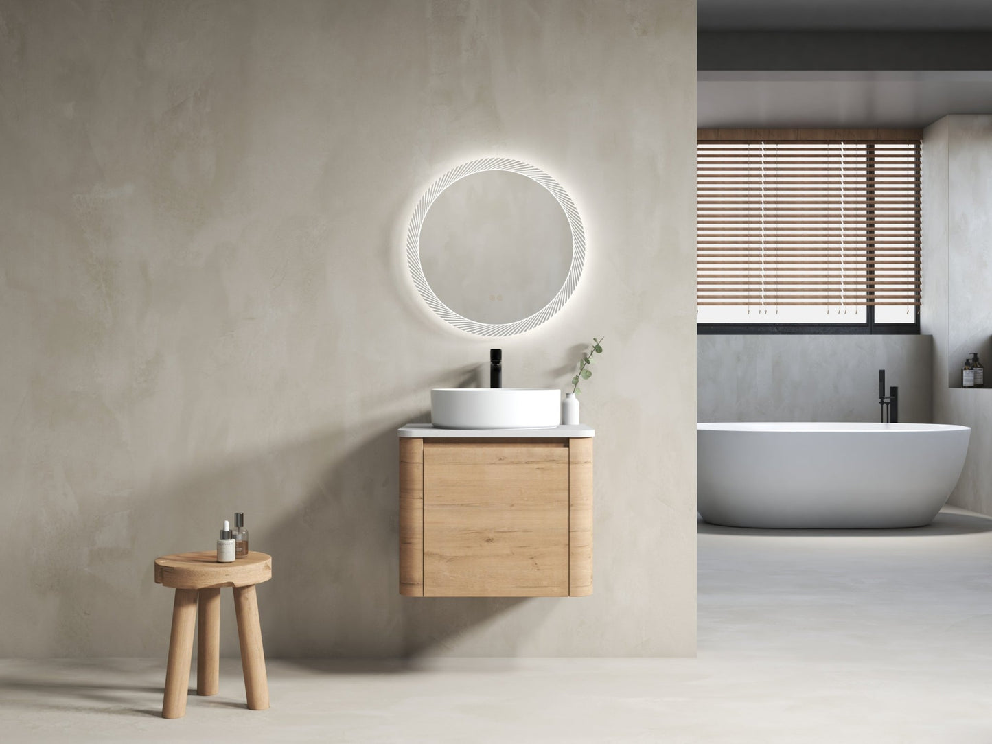 24'' Wall - Mounted Bathroom Vanity With Ceramic Art Sink & 1 - Soft - Close Door, KD - Packing, Plywood - 1st Choice Furniture Direct