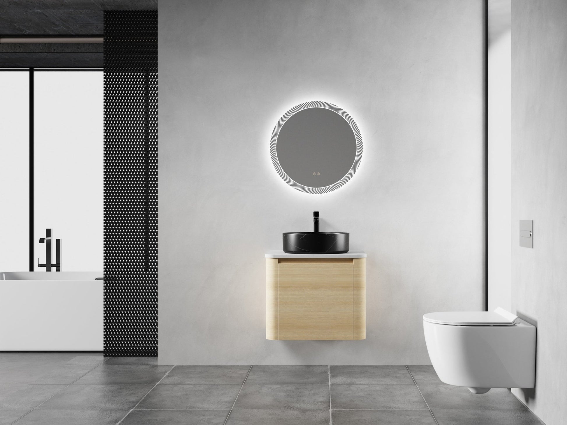24'' Wall - Mounted Bathroom Vanity With Ceramic Art Sink & 1 - Soft - Close Door, KD - Packing, Plywood - 1st Choice Furniture Direct