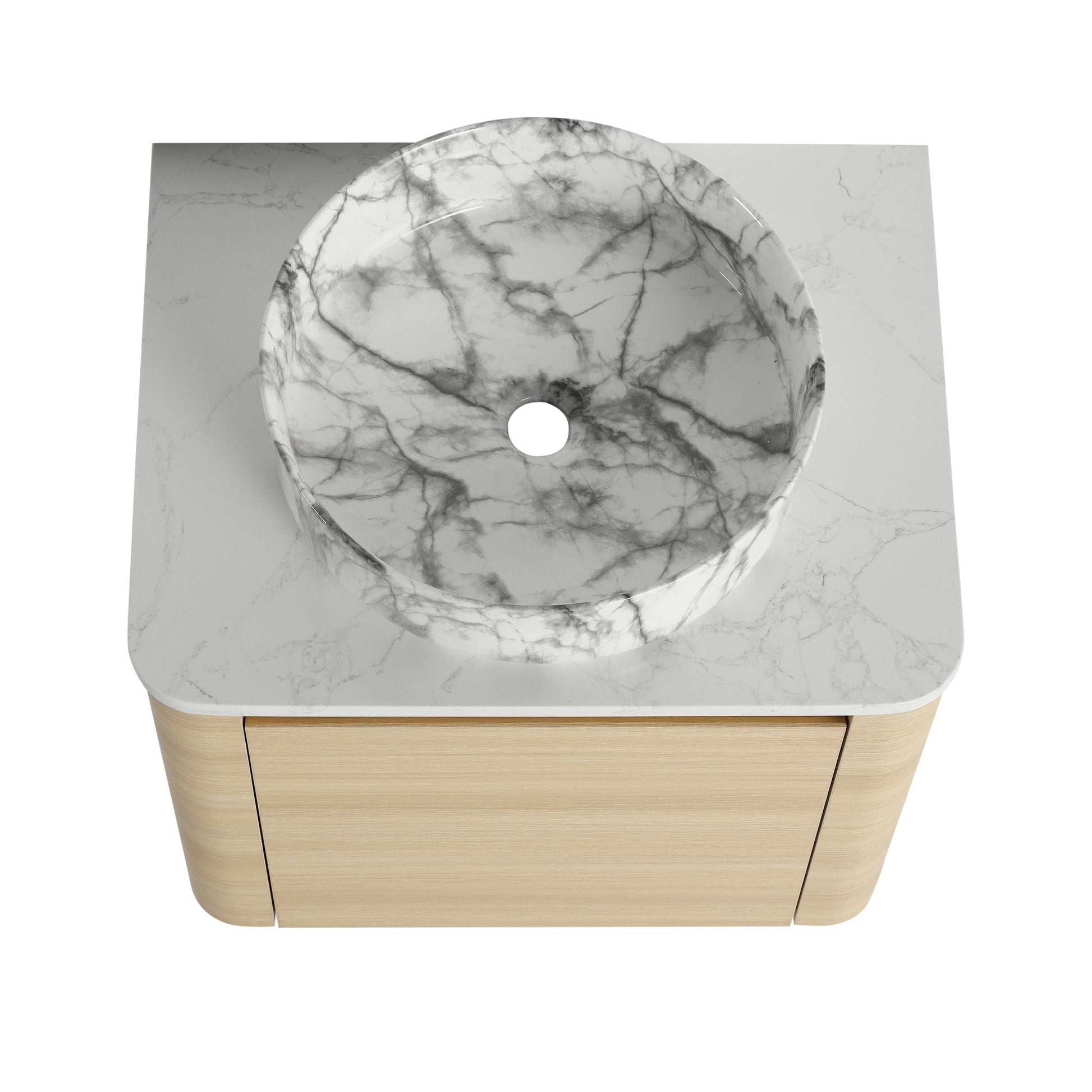 24'' Wall - Mounted Bathroom Vanity With Ceramic Art Sink & 1 - Soft - Close Door, KD - Packing, Plywood - 1st Choice Furniture Direct