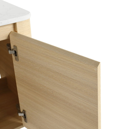 24'' Wall - Mounted Bathroom Vanity With Ceramic Art Sink & 1 - Soft - Close Door, KD - Packing, Plywood - 1st Choice Furniture Direct