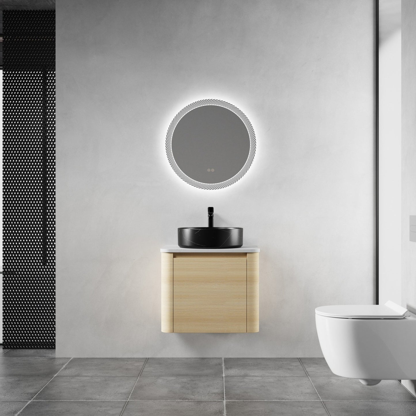 24'' Wall - Mounted Bathroom Vanity With Ceramic Art Sink & 1 - Soft - Close Door, KD - Packing, Plywood - 1st Choice Furniture Direct