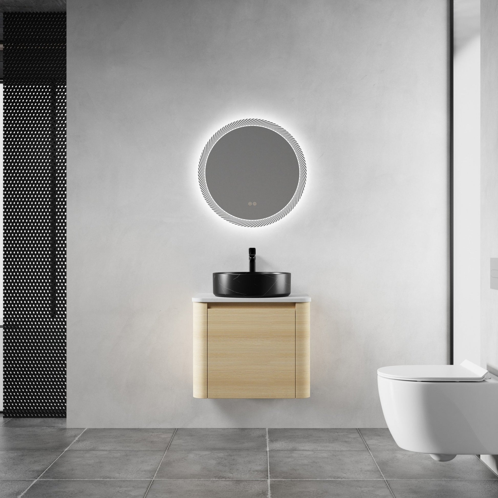 24'' Wall - Mounted Bathroom Vanity With Ceramic Art Sink & 1 - Soft - Close Door, KD - Packing, Plywood - 1st Choice Furniture Direct