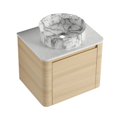 24'' Wall - Mounted Bathroom Vanity With Ceramic Art Sink & 1 - Soft - Close Door, KD - Packing, Plywood - 1st Choice Furniture Direct