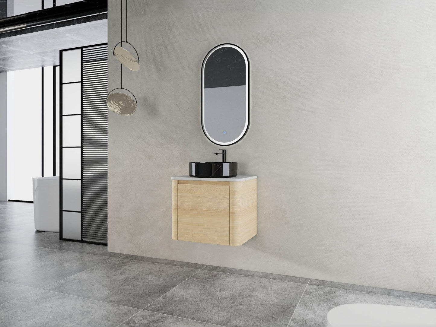 24'' Wall - Mounted Bathroom Vanity With Ceramic Art Sink & 1 - Soft - Close Door, KD - Packing, Plywood - 1st Choice Furniture Direct