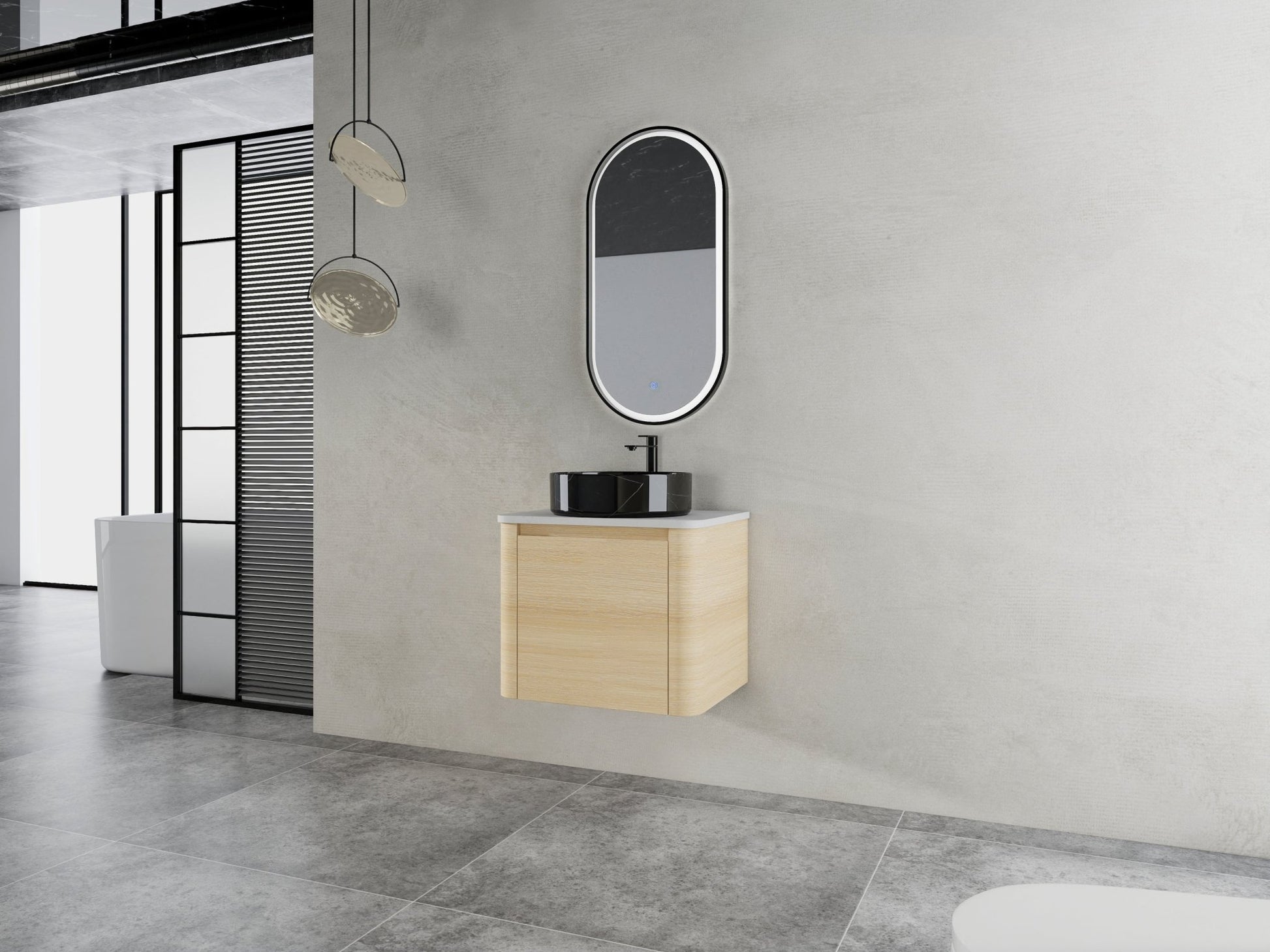 24'' Wall - Mounted Bathroom Vanity With Ceramic Art Sink & 1 - Soft - Close Door, KD - Packing, Plywood - 1st Choice Furniture Direct