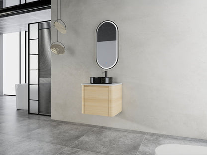24'' Wall - Mounted Bathroom Vanity With Ceramic Art Sink & 1 - Soft - Close Door, KD - Packing, Plywood - 1st Choice Furniture Direct