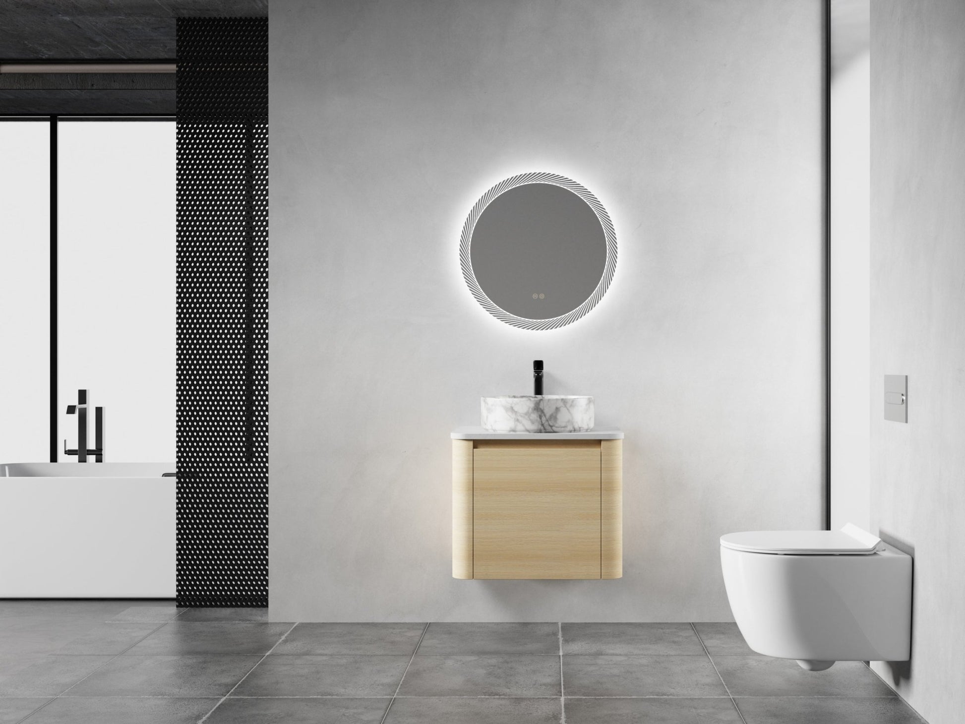 24'' Wall - Mounted Bathroom Vanity With Ceramic Art Sink & 1 - Soft - Close Door, KD - Packing, Plywood - 1st Choice Furniture Direct