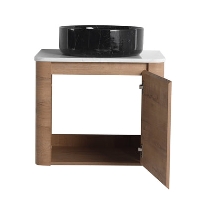 24'' Wall - Mounted Bathroom Vanity With Ceramic Art Sink & 1 - Soft - Close Door, KD - Packing, Plywood - 1st Choice Furniture Direct