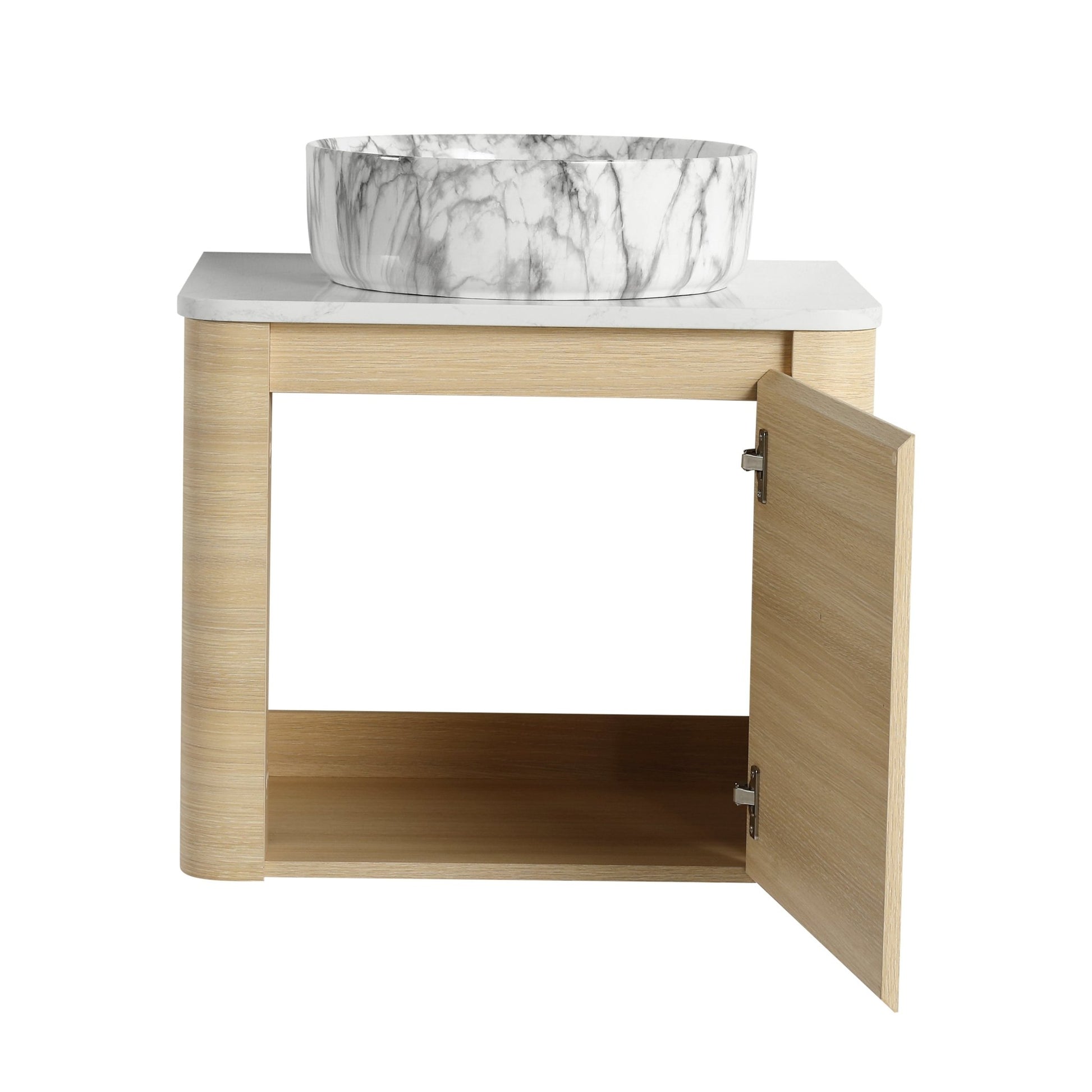 24'' Wall - Mounted Bathroom Vanity With Ceramic Art Sink & 1 - Soft - Close Door, KD - Packing, Plywood - 1st Choice Furniture Direct