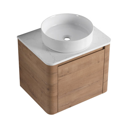 24'' Wall - Mounted Bathroom Vanity With Ceramic Art Sink & 1 - Soft - Close Door, KD - Packing, Plywood - 1st Choice Furniture Direct