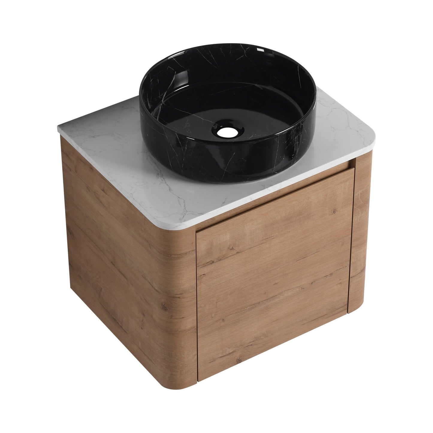 24'' Wall - Mounted Bathroom Vanity With Ceramic Art Sink & 1 - Soft - Close Door, KD - Packing, Plywood - 1st Choice Furniture Direct