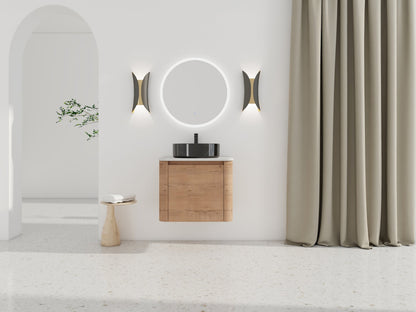 24'' Wall - Mounted Bathroom Vanity With Ceramic Art Sink & 1 - Soft - Close Door, KD - Packing, Plywood - 1st Choice Furniture Direct