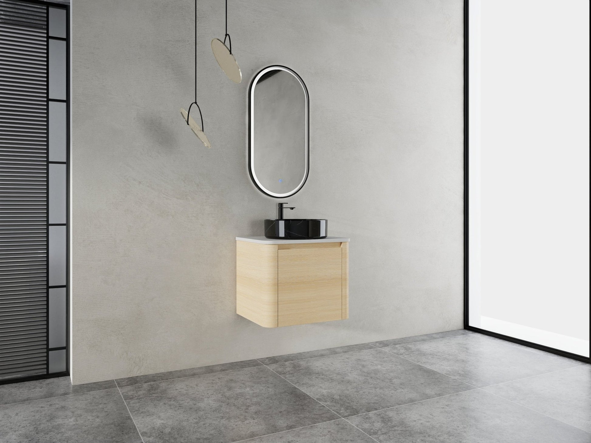 24'' Wall - Mounted Bathroom Vanity With Ceramic Art Sink & 1 - Soft - Close Door, KD - Packing, Plywood - 1st Choice Furniture Direct